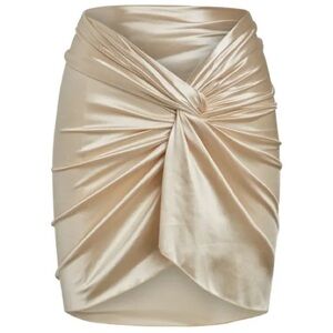 Monday Swimwear Andros Mini Sarong - Champagne Shiny Jersey